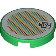 Tile Round 2 x 2 with Lakitu and Barcode Print (Sticker)