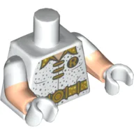 Torso, Dual Molded Arms, Gold Belt, Gold Lapels, Lace, 'R' Print, White Sleeves Pattern, Light Nougat Arms, White Hands