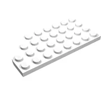 Plate Round Corner Left 4 x 8 with Waffle Bottom