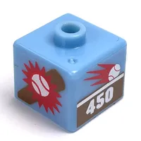 Pen Bead, Square with Baseball Bat Hitting Ball Print