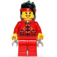 Red Torso Chinese, Red Legs, Black Hair, Red Bandana