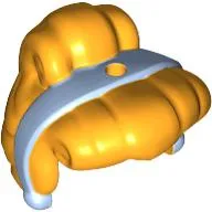 Hair Bun with Bright Light Blue Ribbon pattern