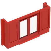Window 1 x 6 x 3 Shuttered with Glass for Slotted Bricks