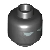 Minifig Head Imperial Pilot, Face Mask and Silver Goggles Print [Hollow Stud]