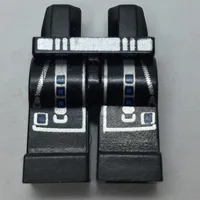 Hips and Black Legs with Zippers and Blue on Straps Print