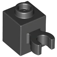 Brick Special 1 x 1 with Clip Vertical [Open O Clip, Hollow Stud]