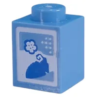 Brick 1 x 1 with Blue Milk / Bantha Carton Print