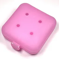 Clikits Container Box, Square with 2 x 2 Holes Arrangement - Hinged