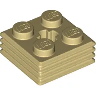 Plate Special 2 x 2 x 2/3 with Axle Hole and Grill on Sides (Haybale)