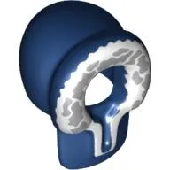 Hood Fur-lined with White and Gray Fur Print