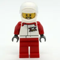 Pilot - White Torso, Red Legs, White Helmet