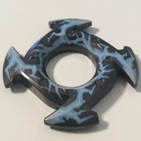 Ring 4 x 4 with 2 x 2 Hole and 4 Arrow Ends with Lightning Print (Ninjago Spinner Crown)