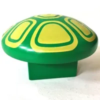 Duplo Mushroom 2 x 2 Base with Yellow Turtle Shell Print