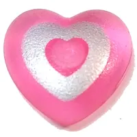 Clikits Icon, Heart 2 x 2 Large with Pin, Silver Heart Cutout Print