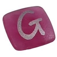 Clikits Icon, Square 2 x 2 Small with Pin and Silver 'G' Print