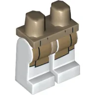 Hips and White Legs with Tan Jedi Robe Print