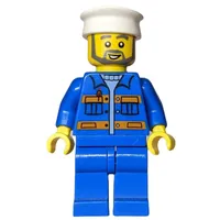 Worker with White Hat and Gray Beard