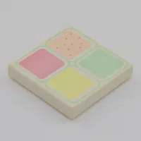 Tile 2 x 2 with 4 Pastel Squares Print