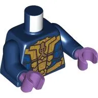 Torso, Gold Armor Plating print, Dark Blue Arms, Dark Purple Hands