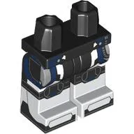 Hips with Black Legs and White Boots Pattern with Black/Dark Blue Armor, Straps print