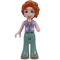 Autumn - Lavender Top, Sand Green Pants, Flower