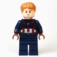 Captain America with Hair and Dark Orange Eyebrows