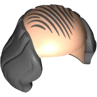 Hair, Bald Top, Long Grey Sides, Combover Print