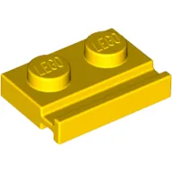 Plate Special 1 x 2 with Door Rail
