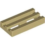 Tile Special 1 x 2 Grille with Bottom Groove