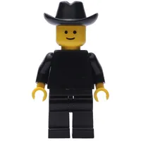 Man, Plain Black, Black Cowboy Hat