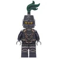 Dragon Knight, Black, Helmet with Dark Green Plume