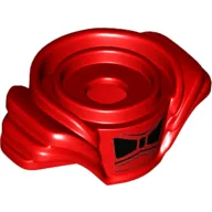 Minifig Neckwear Armor with Layered Shoulders and Black Bow Tie Print