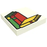 Tile 2 x 2 with Fabuland Books Print [3647 / 3674]