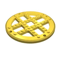 Fabuland, Plate Round 13 2/3 Stud Diameter [Type 2 Base]