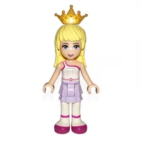 Stephanie - White Top, Lavender Skirt