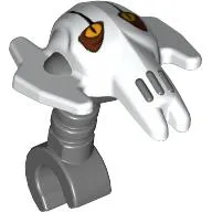 Minifig Head Special with Clip General Grievous White Print