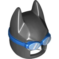 Mask, Batman Cowl with Blue Swimming Goggles Pattern
