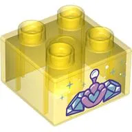 Duplo Brick 2 x 2 with Tiara print