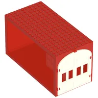 Fabuland, Building, Garage Block with White Windows and White Doors