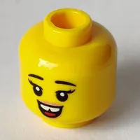Minifig Head, Open Mouth Smile, Gap in Teeth, Big Grin print