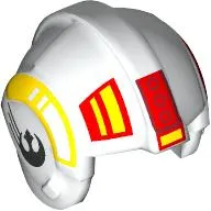 Helmet Rebel Pilot, Center Ridge with Yellow/Red Markings print
