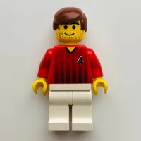Soccer Player Red Torso, White Legs #4