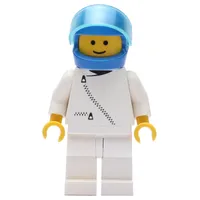 Man, White Jacket with Zipper, White Legs, Blue Helmet with Visor (3626b Head)