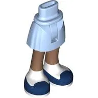 Minidoll Hips and Short Skirt with Medium Brown Legs, Dark Blue Shoes, White Socks print
