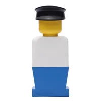 LEGOLAND White Torso, Blue Legs, Black Hat