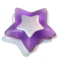 Clikits Icon, Star 2 x 2 Large with Pin, Silver Star Print