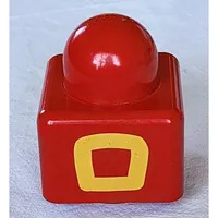 Primo Brick 1 x 1 with Yellow Squares Print