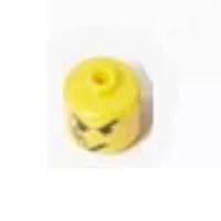 Pen Bead, Round Large, Curved Edges / Cylinder with Minifig Head with Band-aid Print