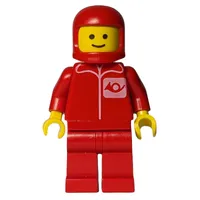 Postal Worker, Red Shirt with Horn Logo, Red Legs, Red Helmet