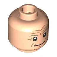 Minifig Head Palpatine, Dark Tan Eyebrows, Dark Orange Wrinkles, Condescending Smile, Angry Growl print